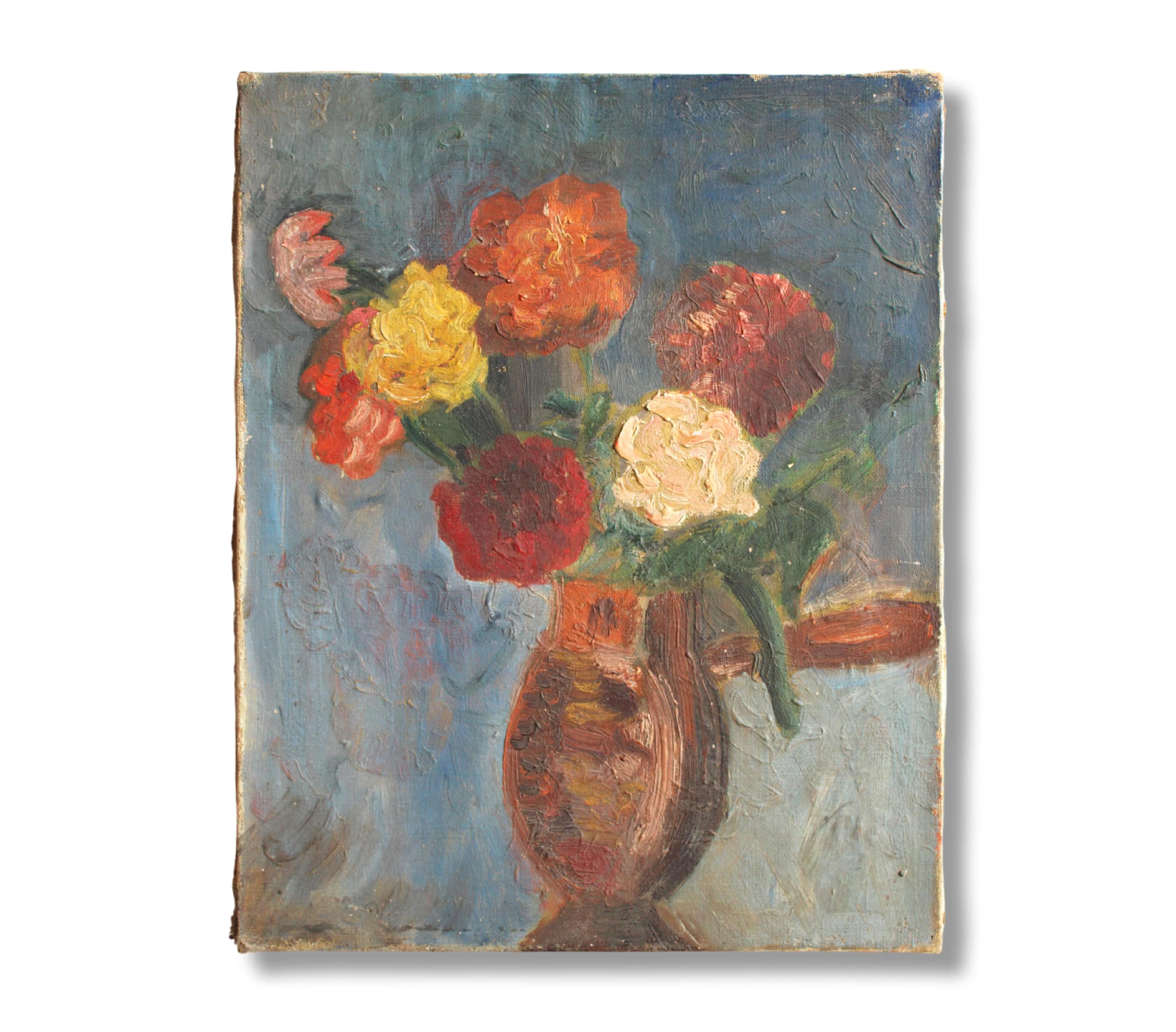 プリント　「Les Fleurs」フランスヴィンテージ　ガラス　額装 Les Fleurs | French Art Shop