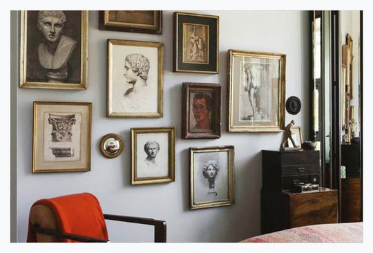 antique portrait painting wall