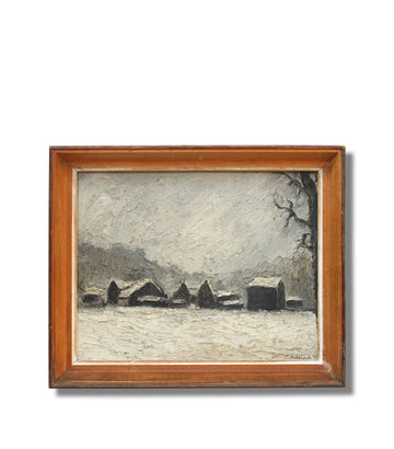 Village Enneigé - French Art Shop