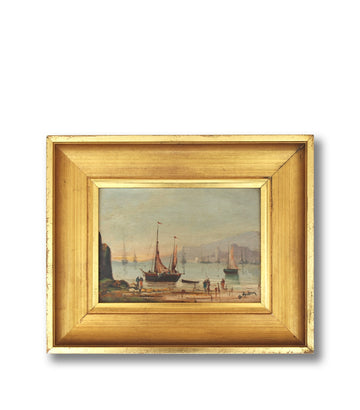 French Antique Marine Painting for sale 