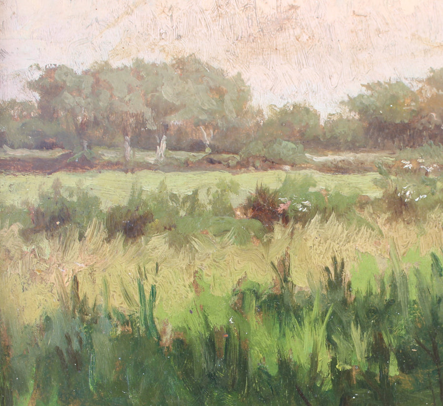 antique french oil painting landscape original
