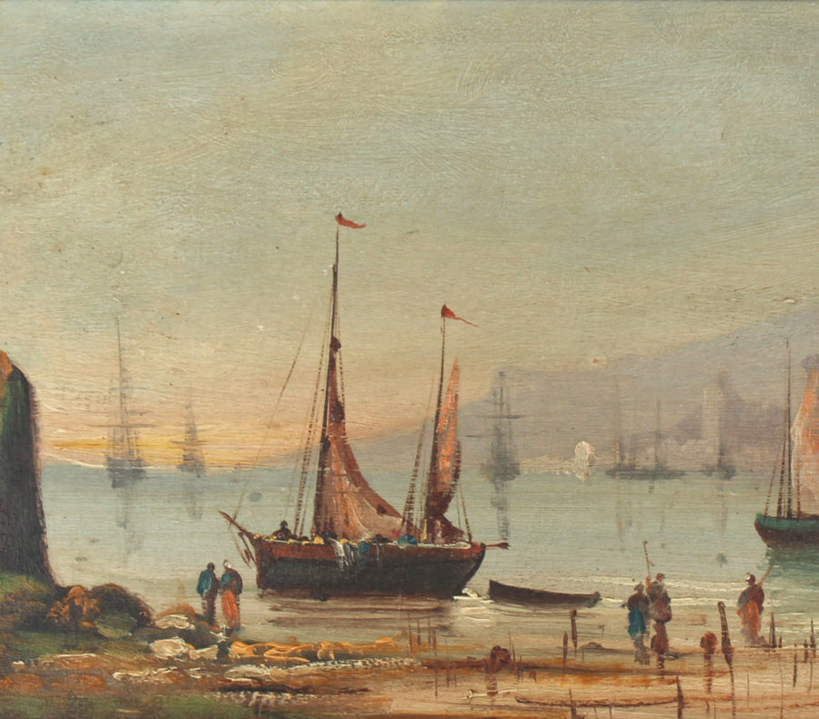 French Antique Marine Painting for sale 