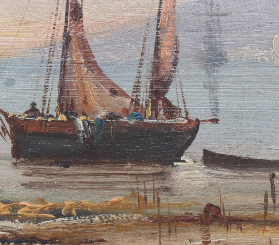 French Antique Marine Painting for sale 