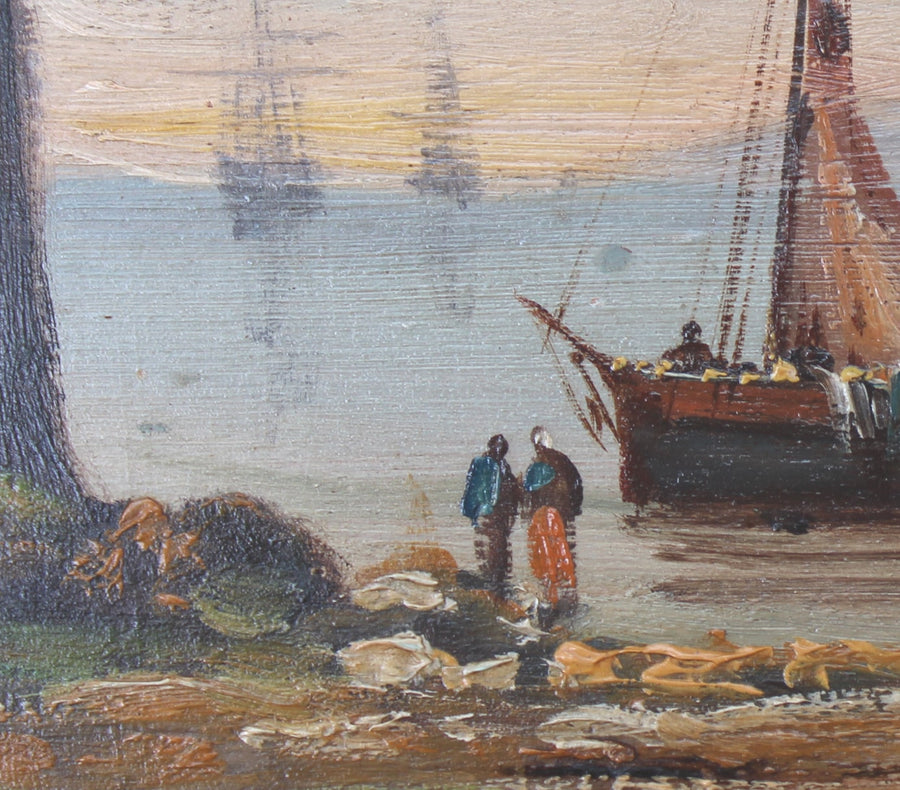 French Antique Marine Painting for sale 