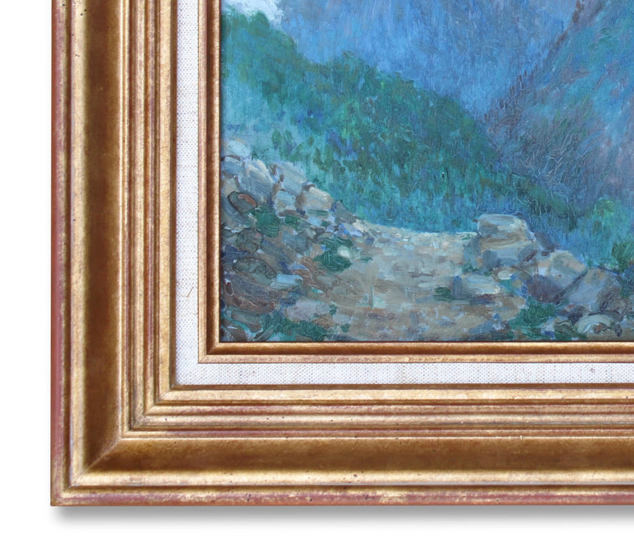 French Antique Post-Impressionist Mountain Landscape for sale