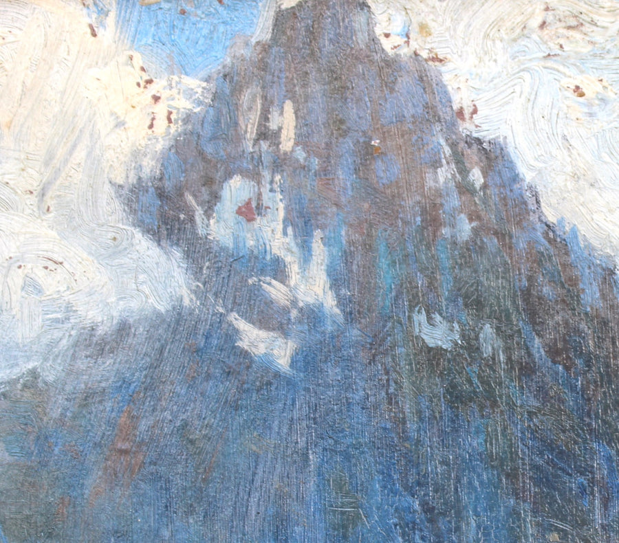 French Antique Post-Impressionist Mountain Landscape for sale