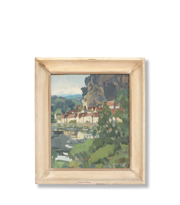 large antique landscape painting france