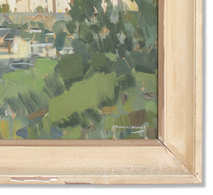 large antique landscape painting france