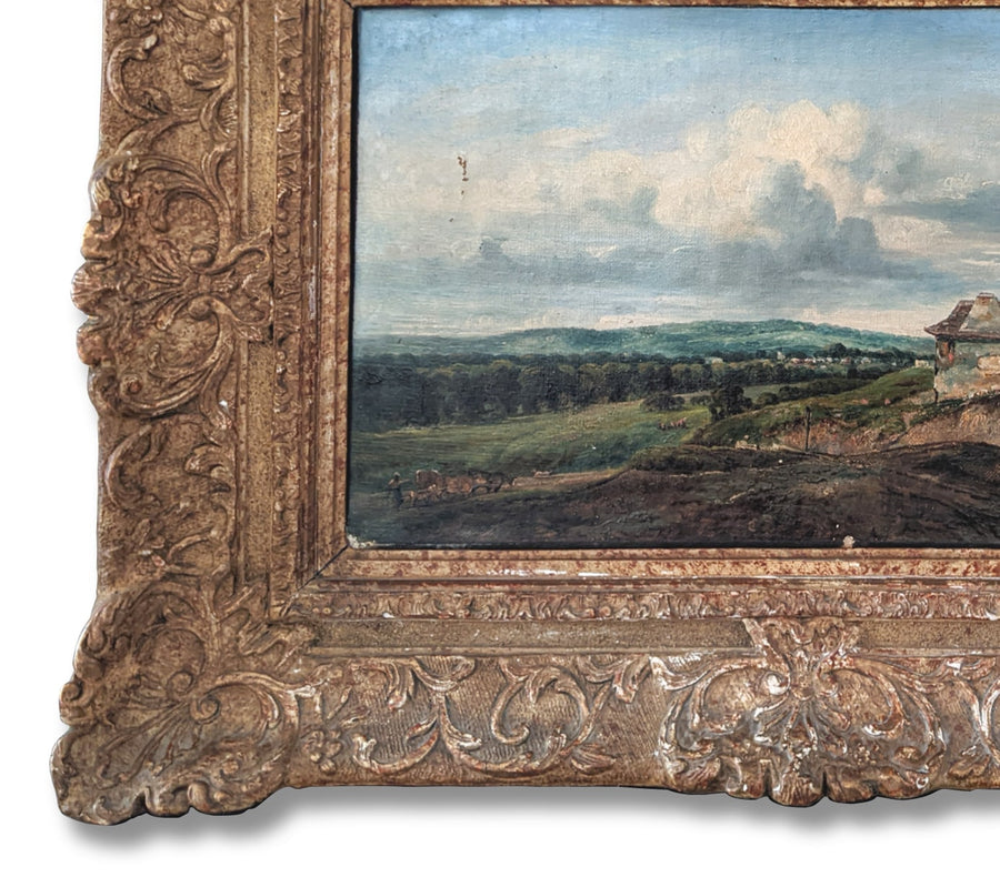 antique french landscape painting