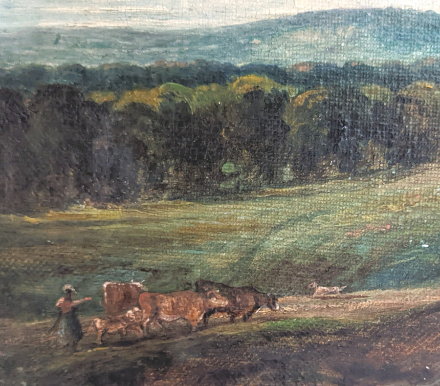 antique french landscape painting