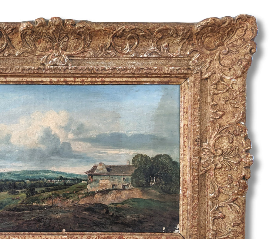 antique french landscape painting