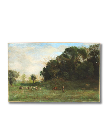 antique french barbizon landscape 