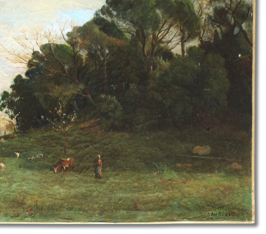 antique french barbizon landscape 