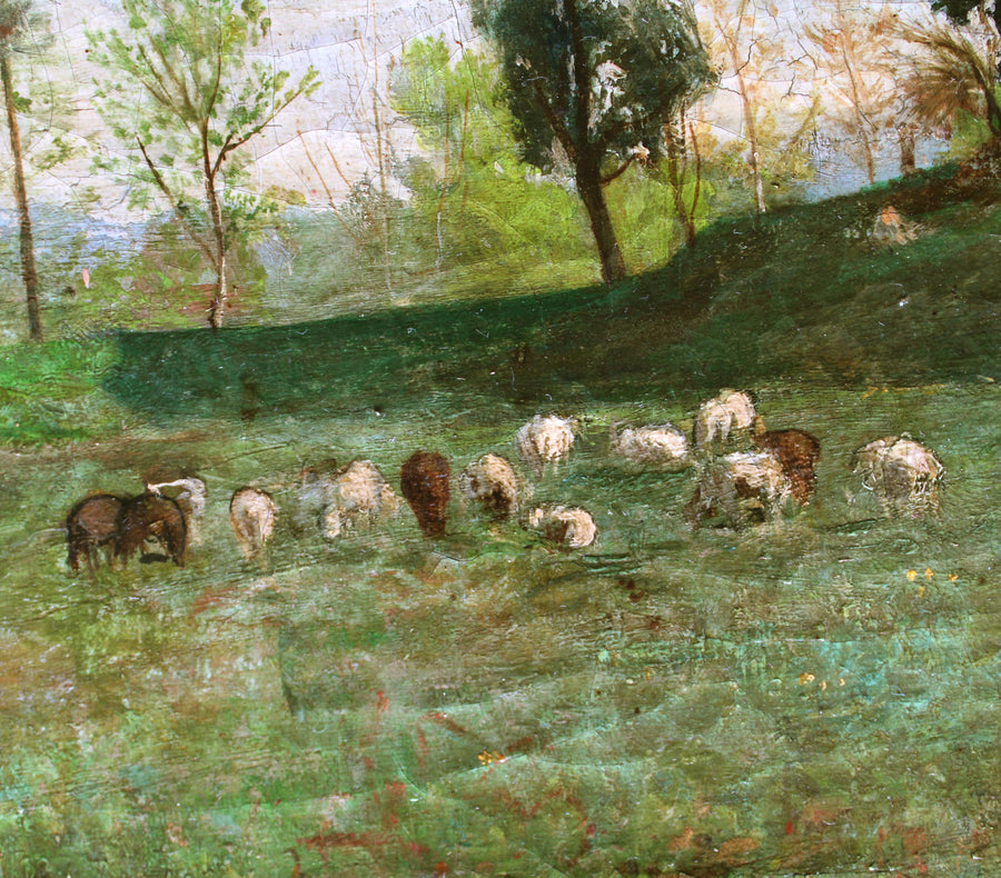 antique french barbizon landscape 