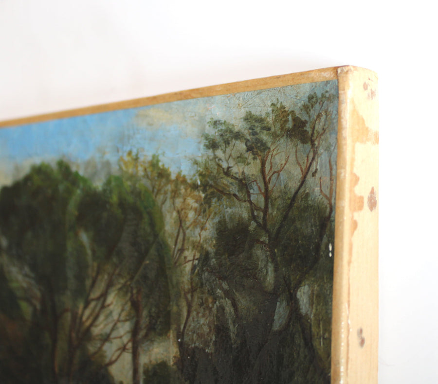 antique french barbizon landscape 