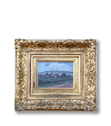 Fine Art Painting of Village View for sale