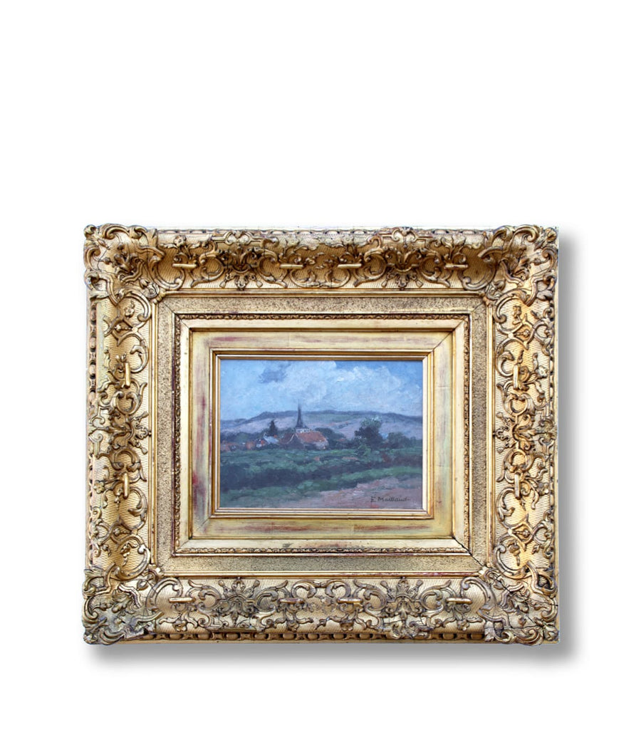 Fine Art Painting of Village View for sale