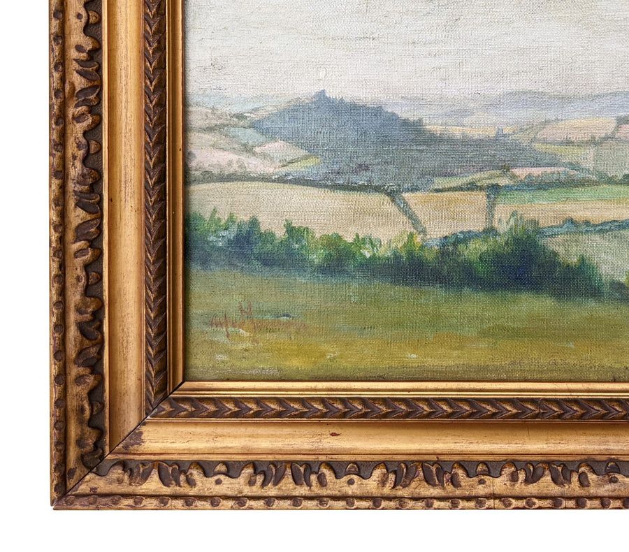 chateau landscape painting