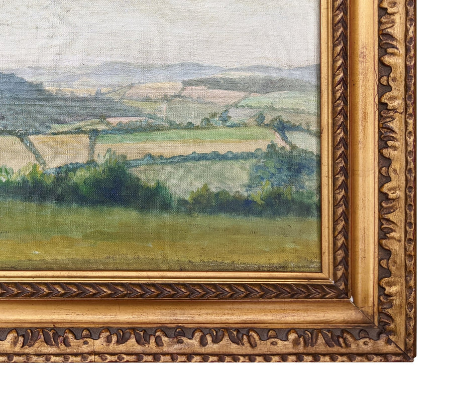 chateau landscape painting