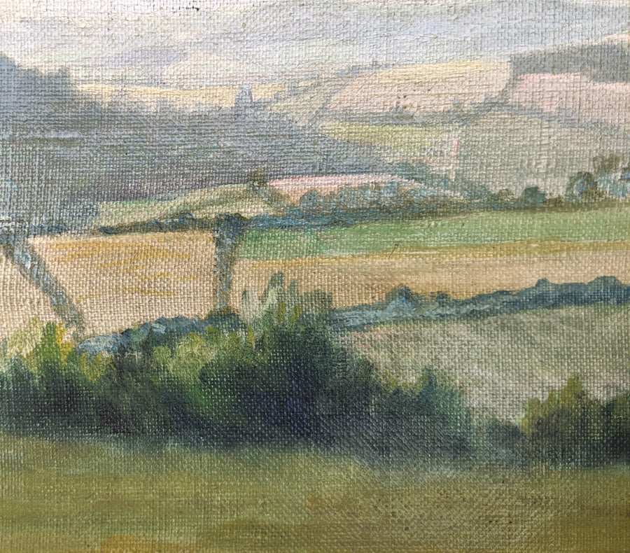 chateau landscape painting