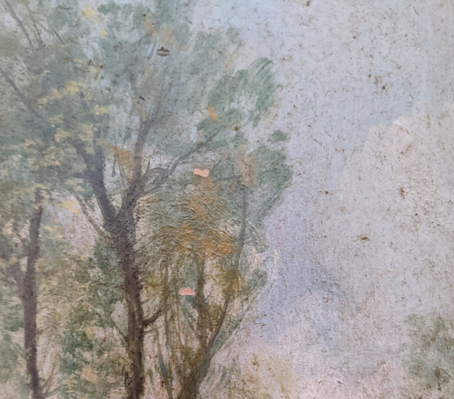 antique french barbizon painting for sale