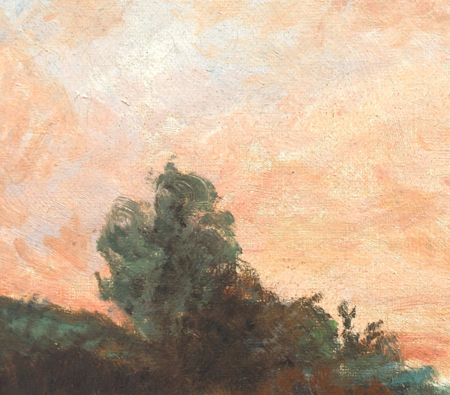 antique french oil painting original for sale 