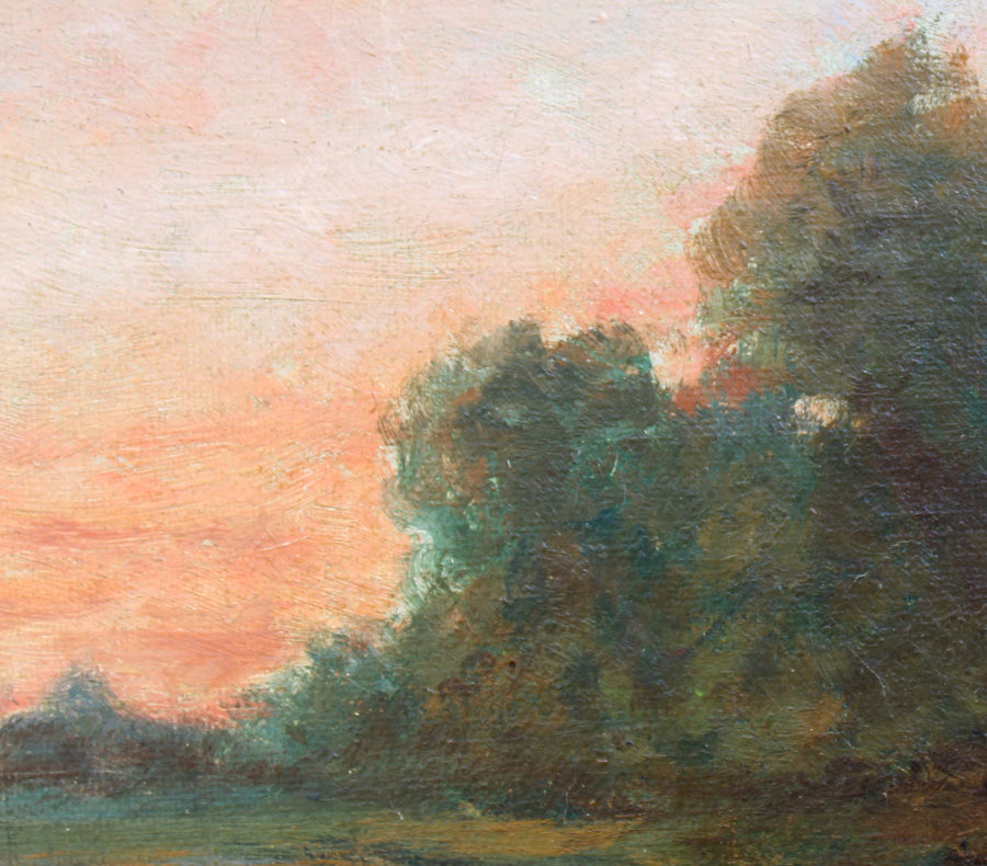 antique french oil painting original for sale 