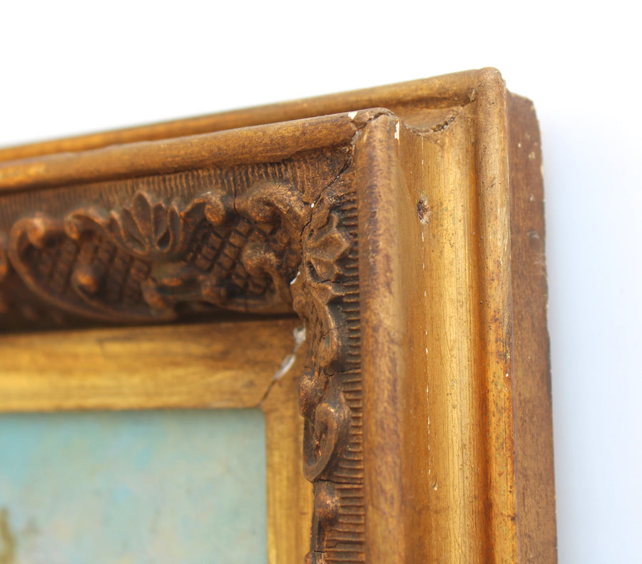 antique french oil painting original for sale 