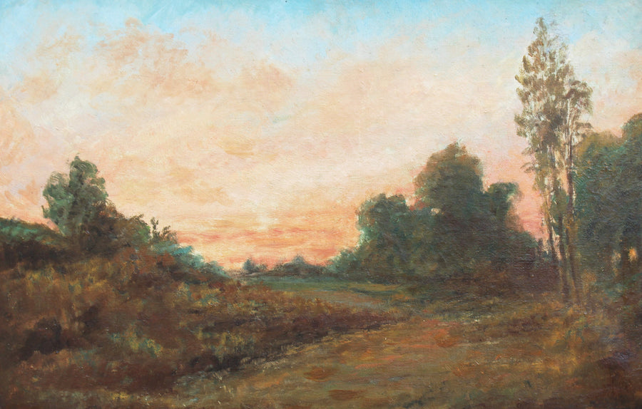 antique french oil painting original for sale 