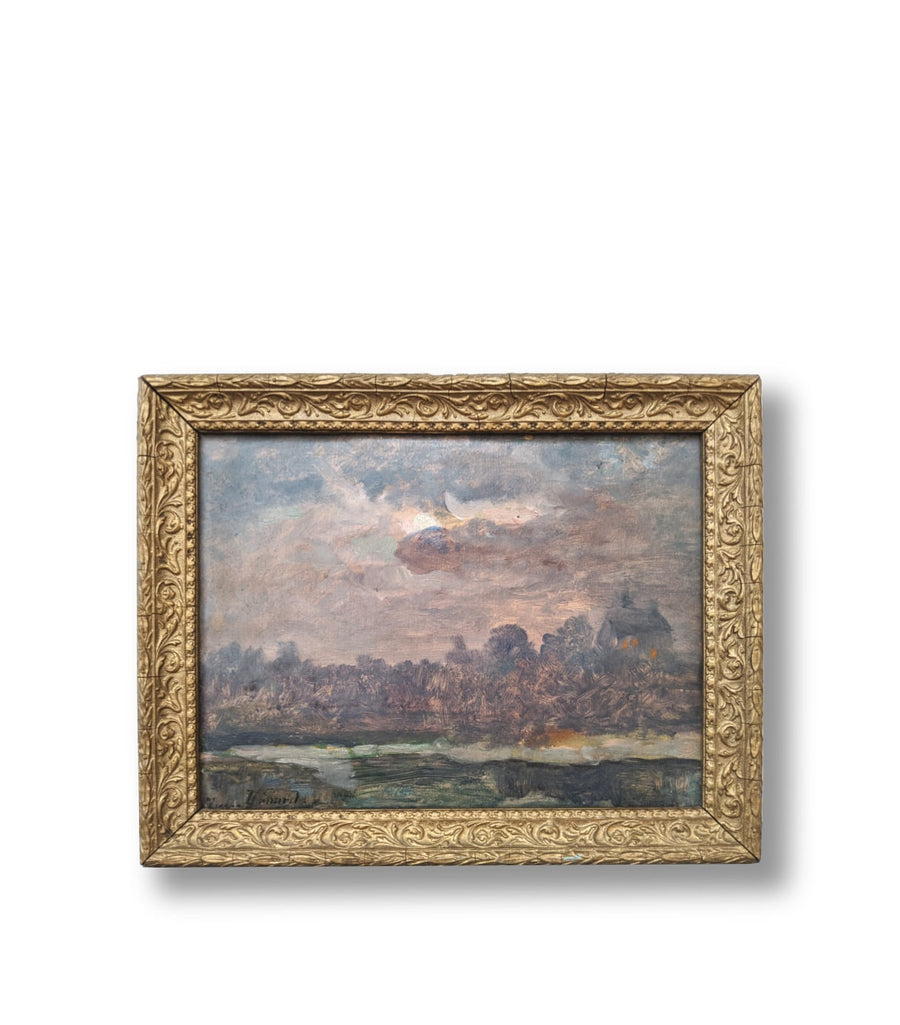antique impressionist french landscape painting for sale