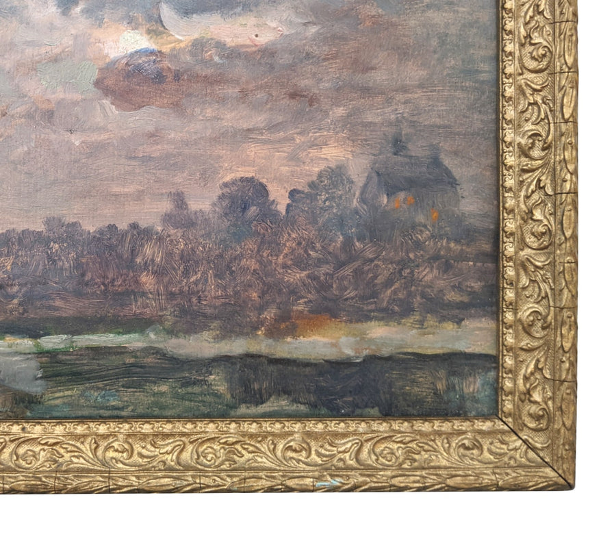 antique impressionist french landscape painting for sale