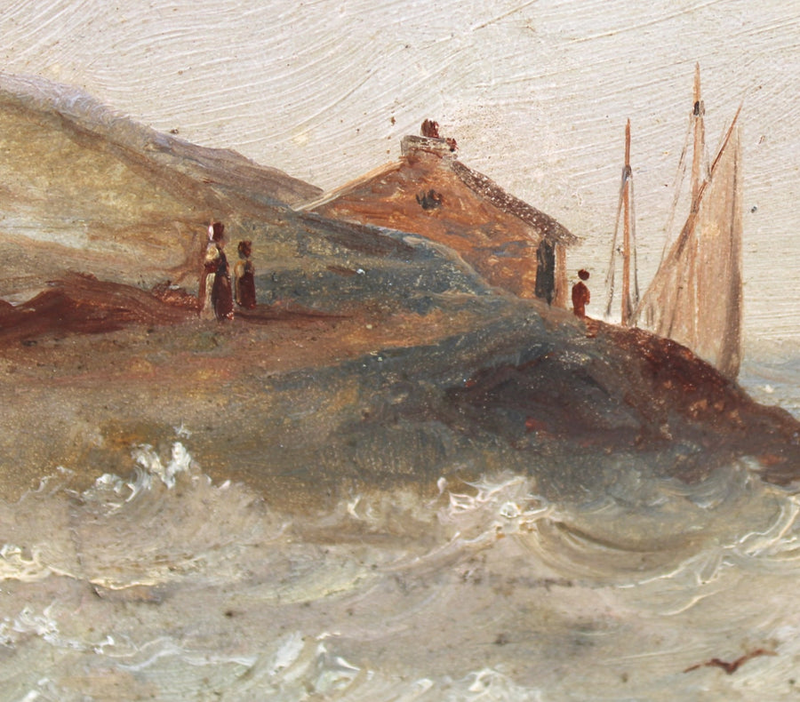Antique French Painting of Maritime Voyage for sale
