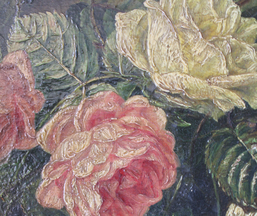 antique early 1800s still life painting signed for sale