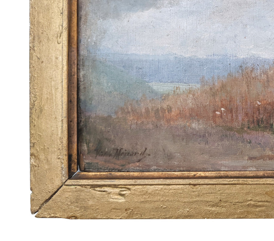 antique impressionist landscape painting france