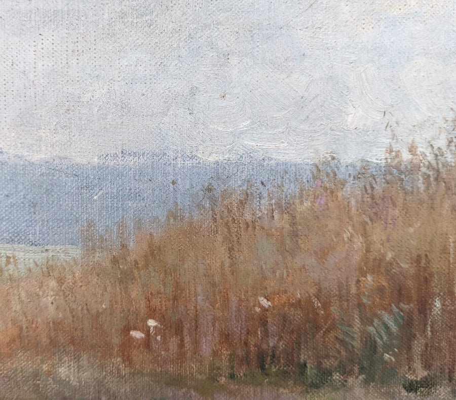 antique impressionist landscape painting france
