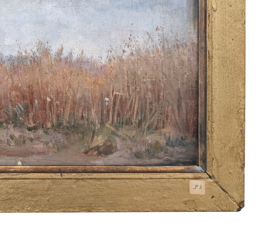 antique impressionist landscape painting france