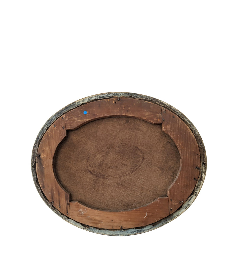 antique french oval still life flower painting for sale 