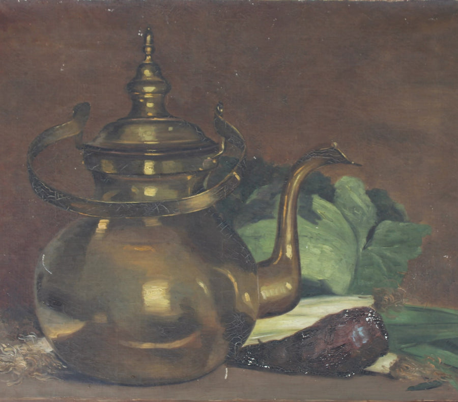 Teapot & Greens - French Art Shop