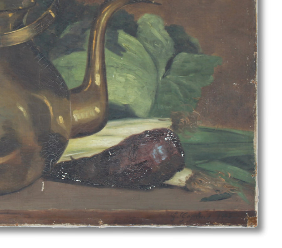 Teapot & Greens - French Art Shop