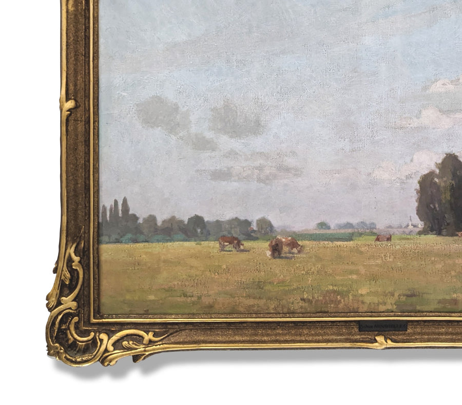 antique french impressionist landscape painting for sale