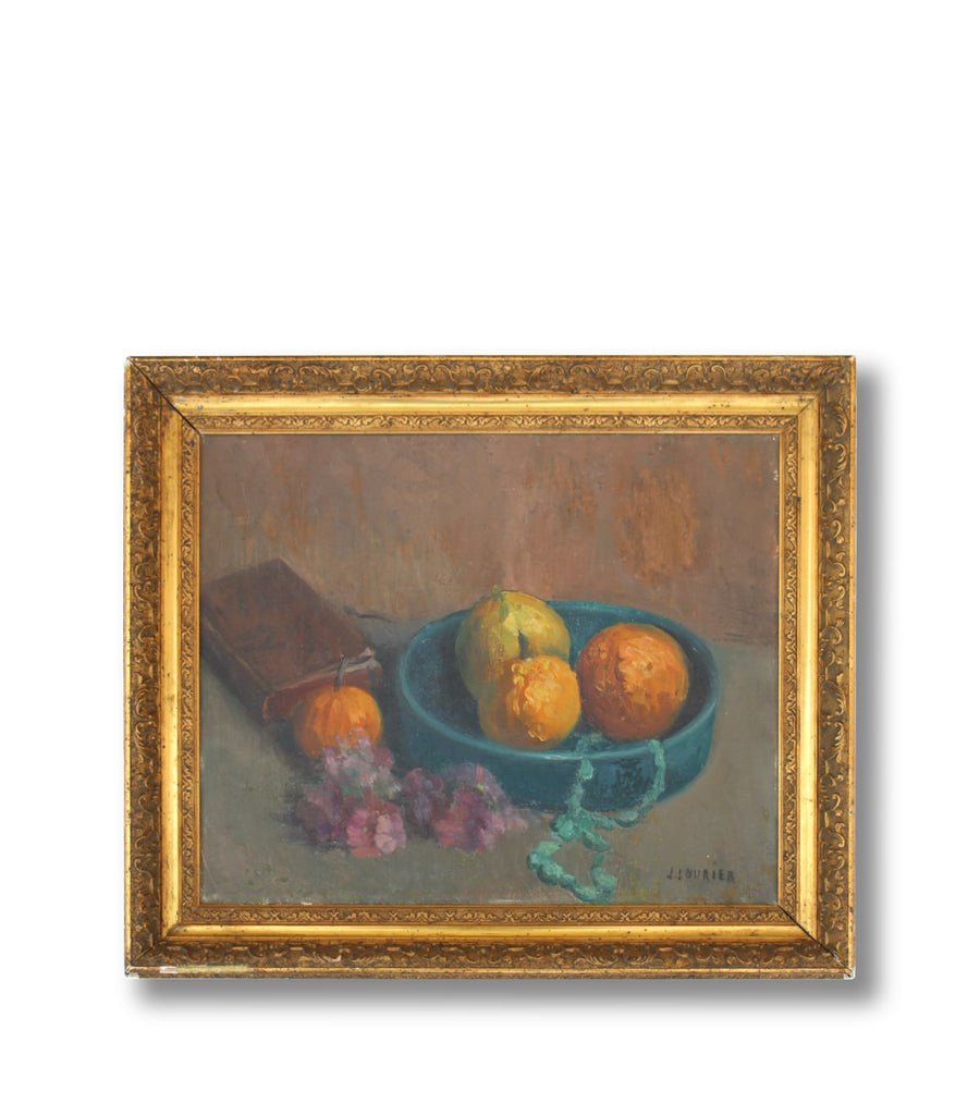 Original Antique Painting of Fruit Bowl for sale