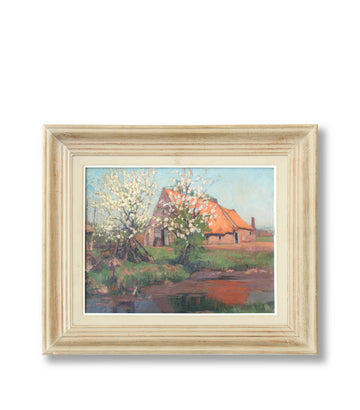antique original french impressionist landscape