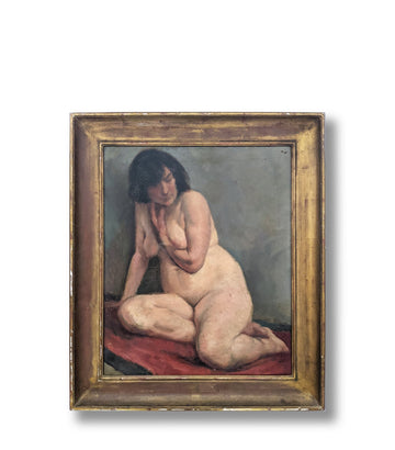 1920's antique nude oil painting for sale
