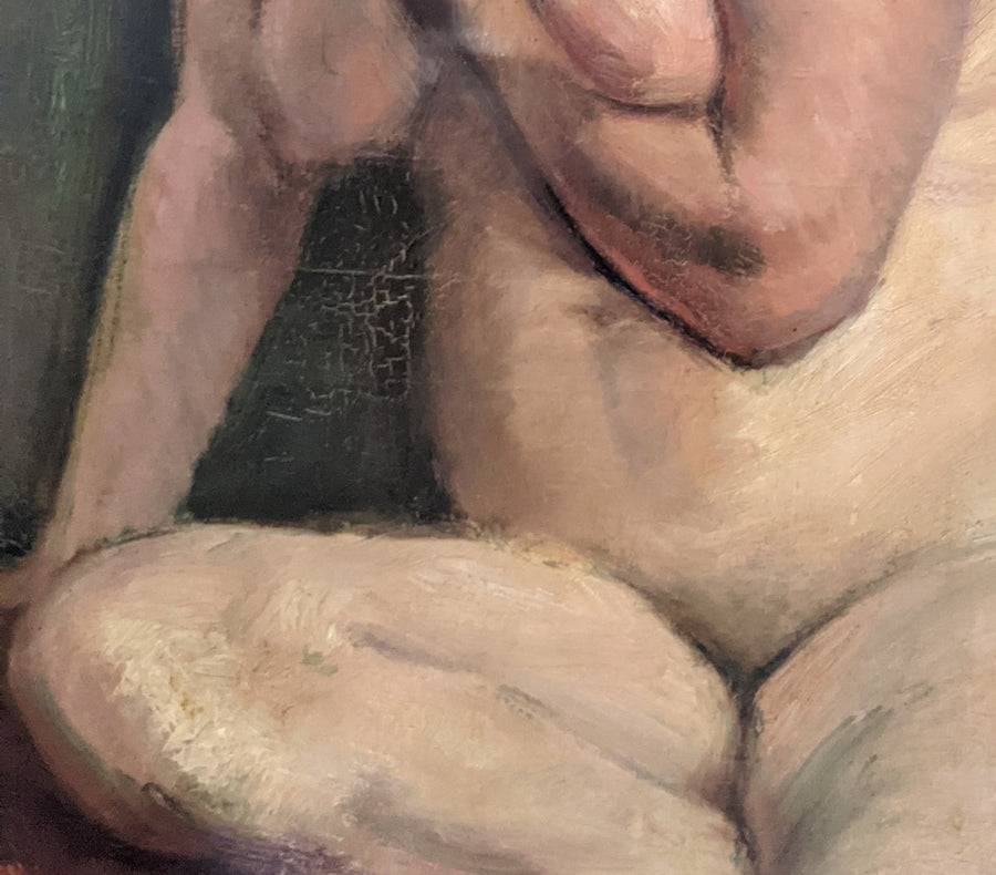 1920's antique nude oil painting for sale