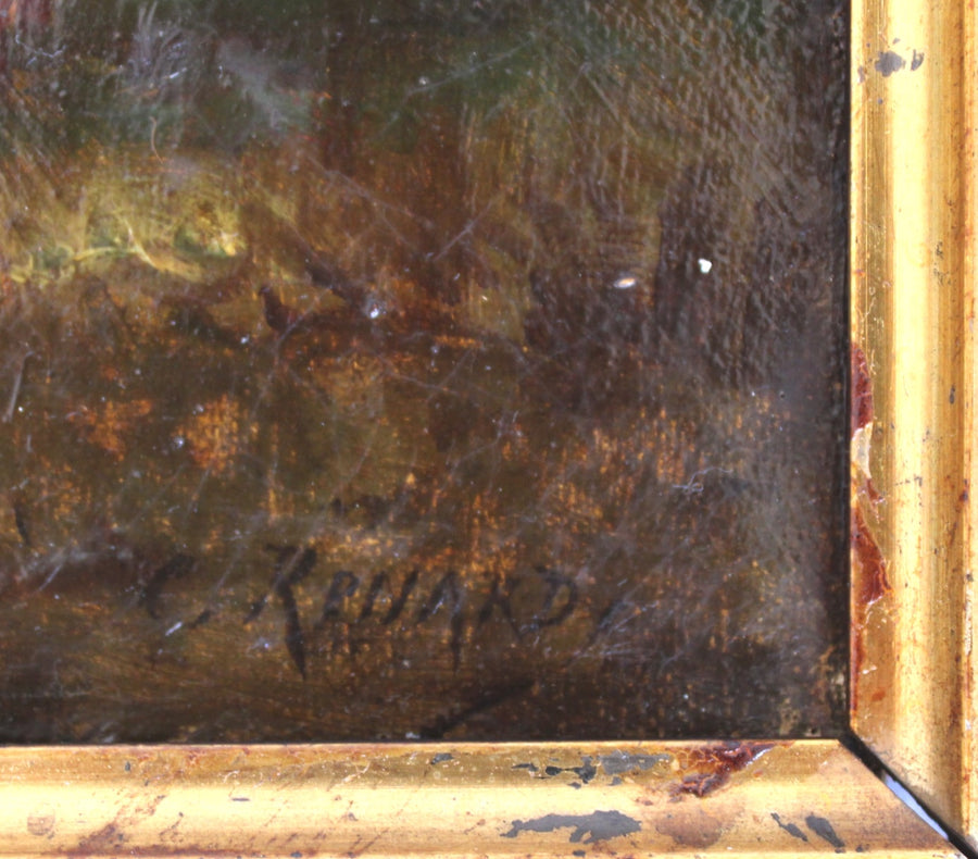 Oil on Canvas Painting Flower Basket Still Life