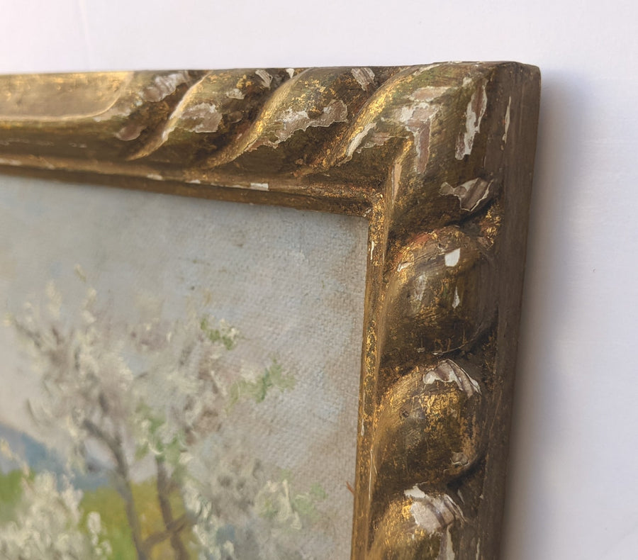 Antique impressionist landscape france