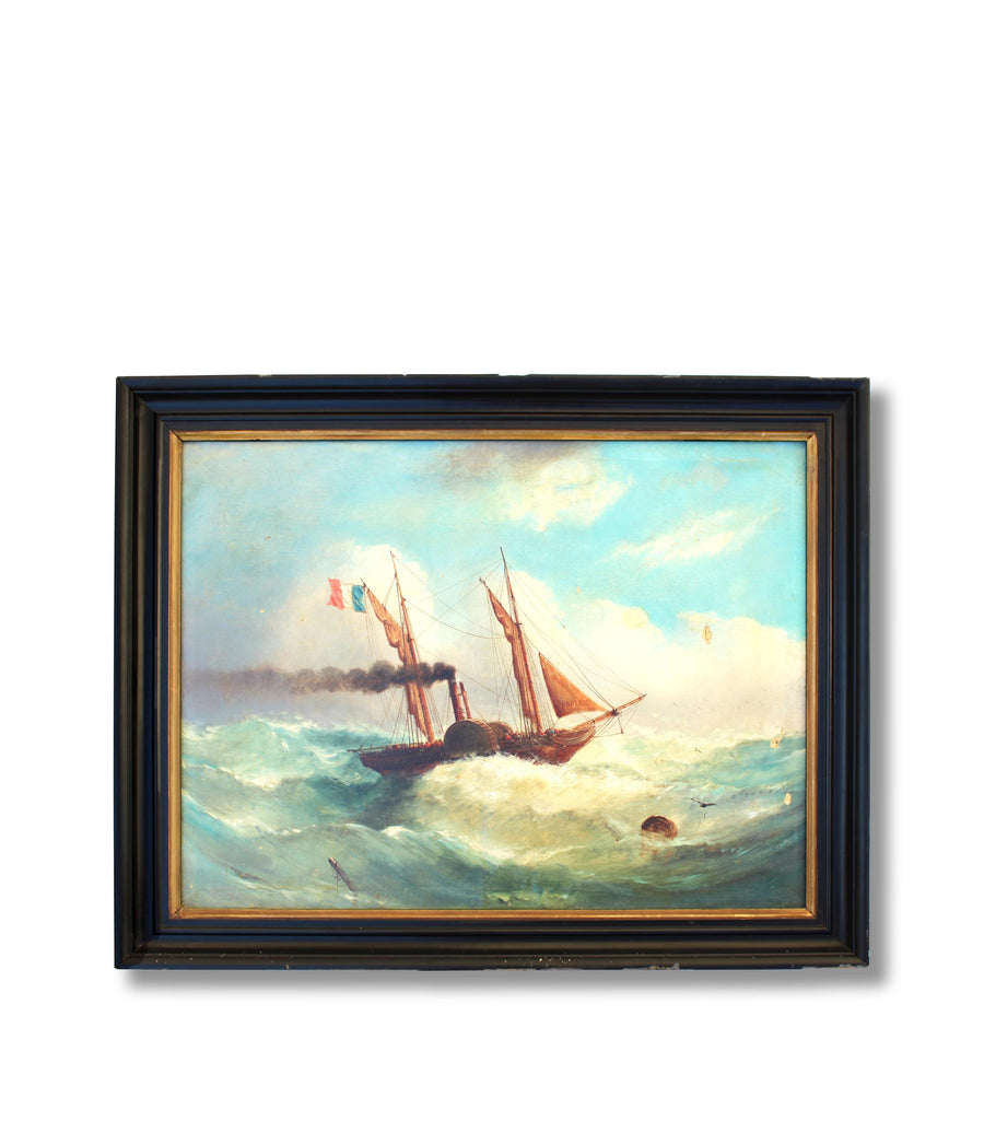 french maritime painting antique for sale