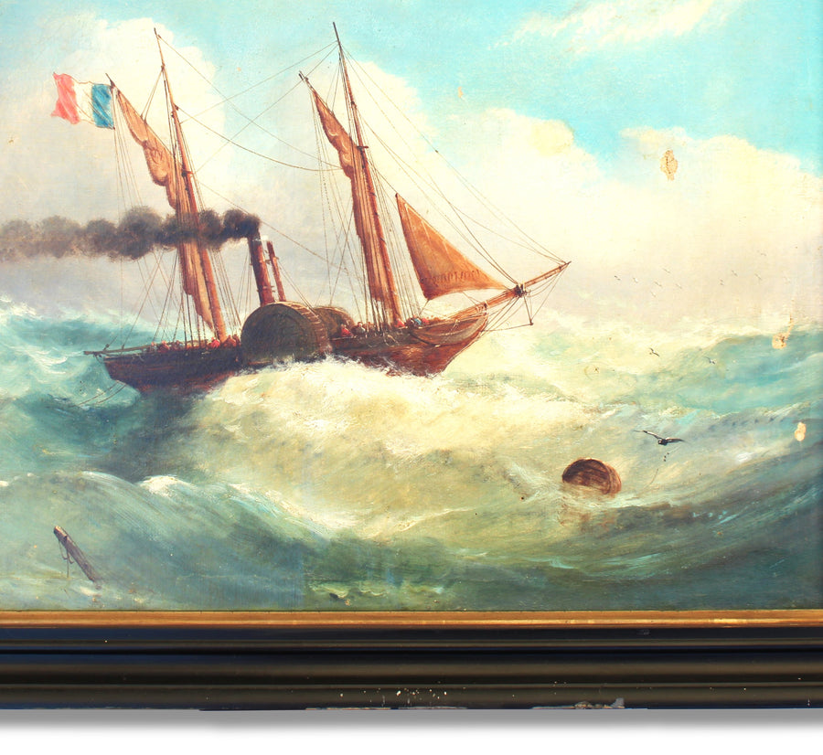 french maritime painting antique for sale