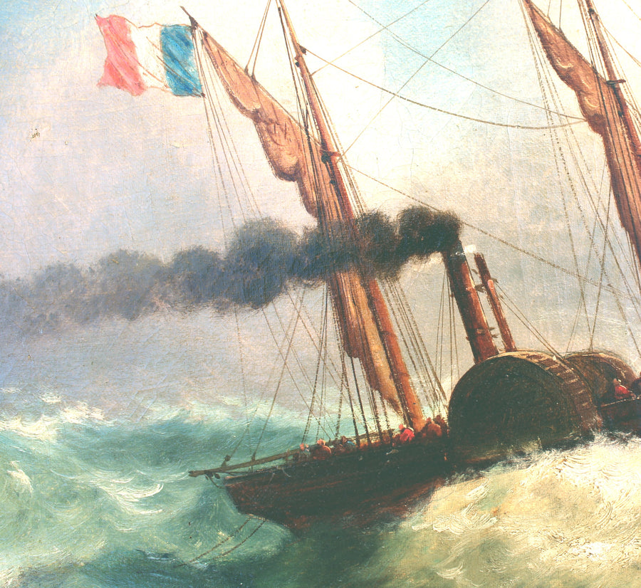 french maritime painting antique for sale