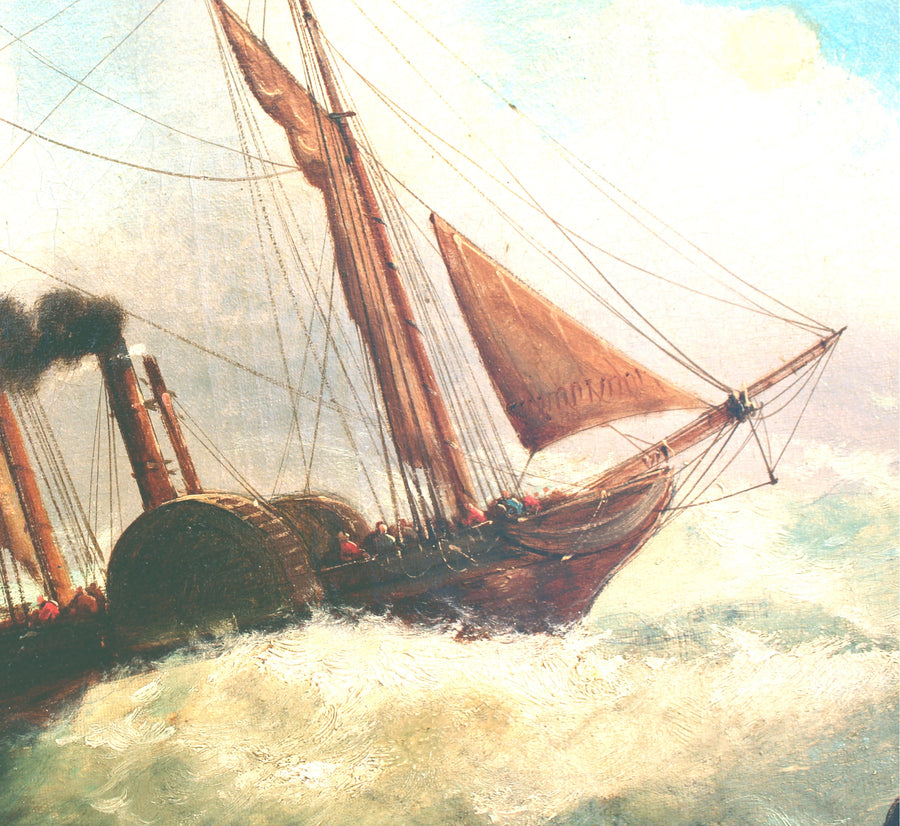 french maritime painting antique for sale